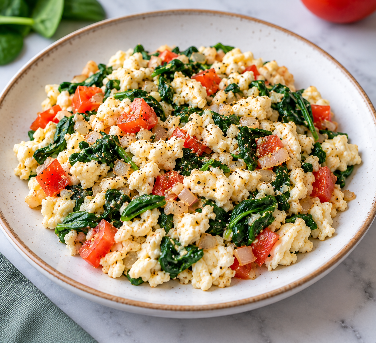 Scrambled Egg Whites with spinach