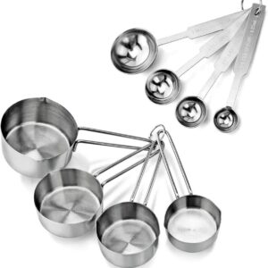 Stainless Steel Measuring Cups & Spoon Combo for Healthy Kitchen